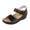 Dámské kožené sandály BZ315 - Černá