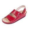 Dámské kožené sandály BZ215 - Červená