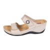 Dámská zdravotní kožená obuv na klínku BZ310 - Béžová SLEVA! vel. 41