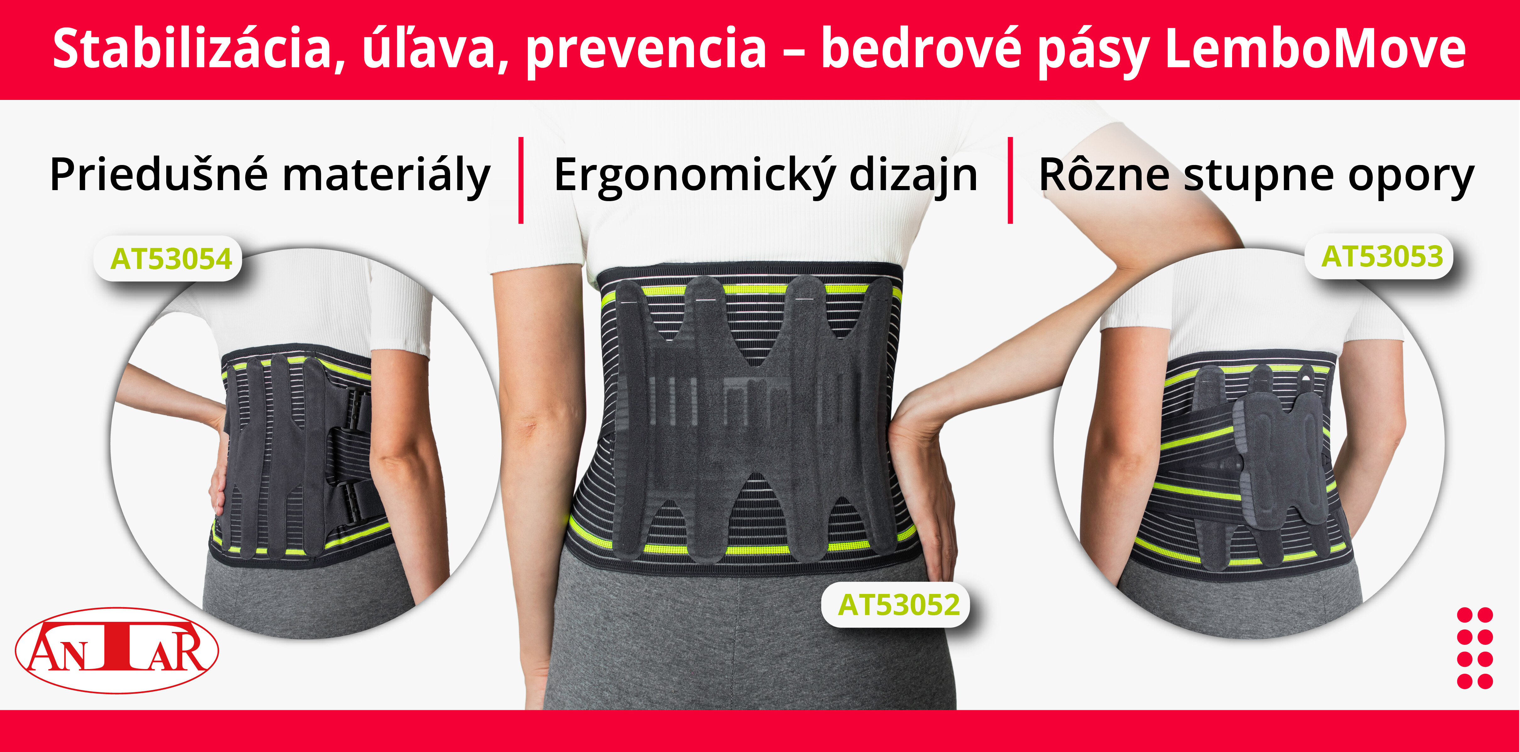 Bedrové pásy ANTAR