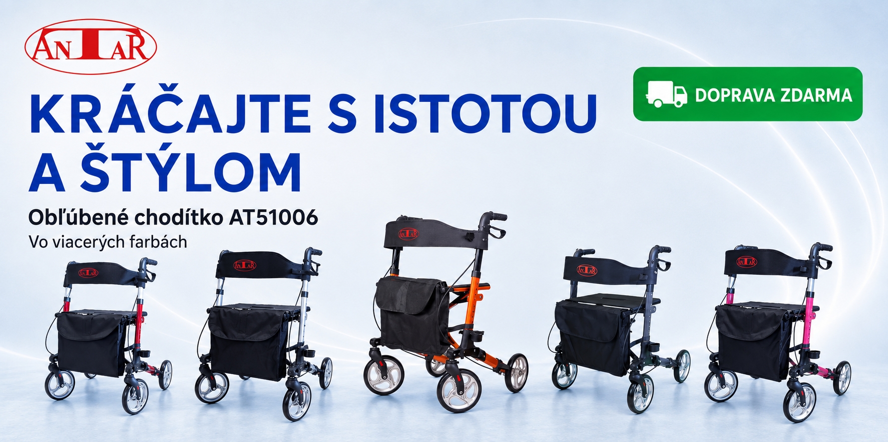 Štvorkolesové chodítko pre seniorov AT51006