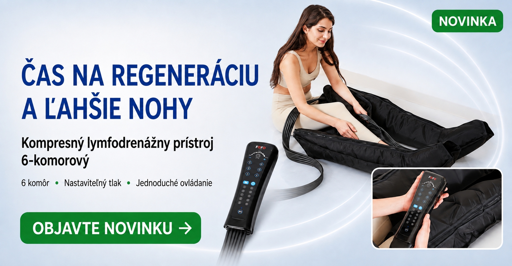 Kompresný lymfodrenážny prístroj 6-komorový