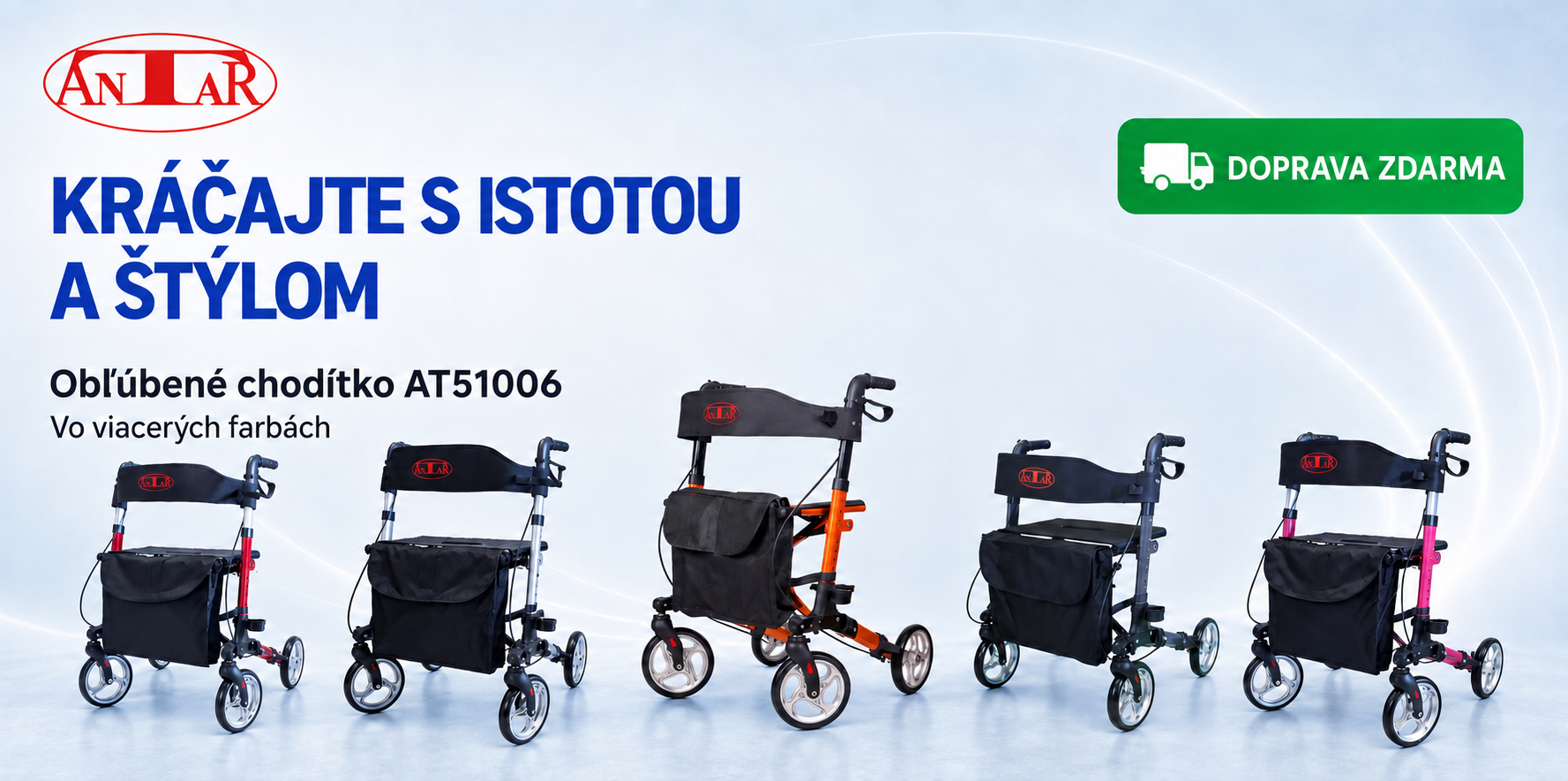 Štvorkolesové chodítko pre seniorov AT51006
