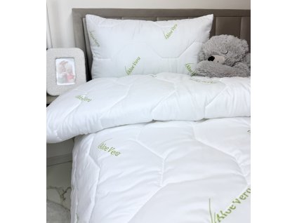 detsky paplon a vankus do postielky aloe vera green