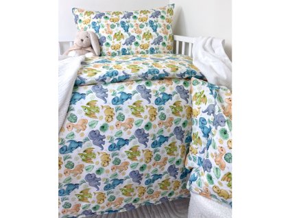 Posteľná obliečka do postieľky Dino 90x130/45x65 cm