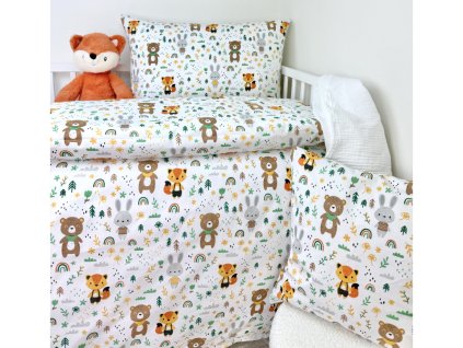 Posteľná obliečka do postieľky Forest Friends 90x130/45x65 cm