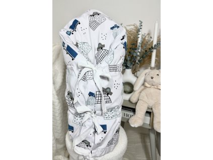 obliecka na zavinovacku modre auta