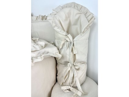 Obliečka na zavinovačku Béžová s volánikom