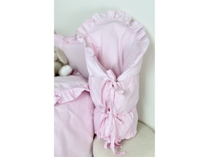 Obliečka na zavinovačku Ružová s volánikom