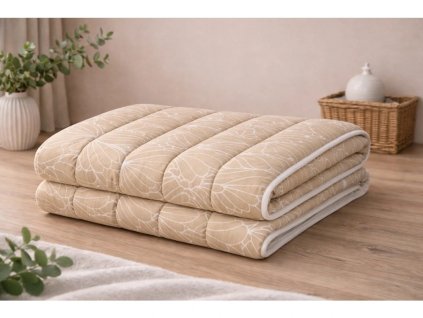 Celoročný paplón bežový kvet