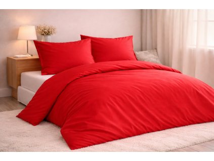 bavlneny saten cervena