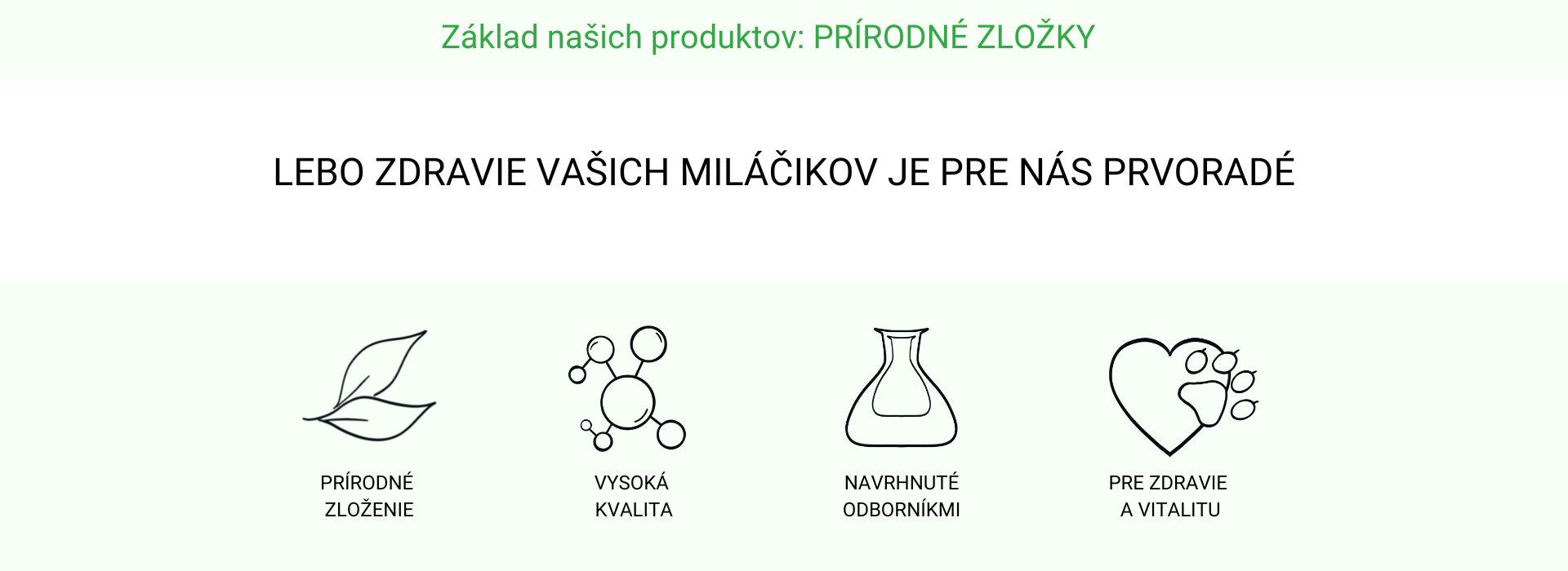 prírodne zloženie produktov