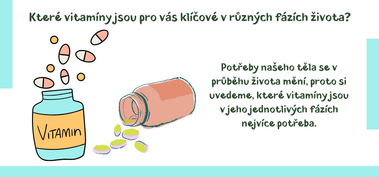 Které vitamíny jsou pro vás klíčové v různých fázích života?