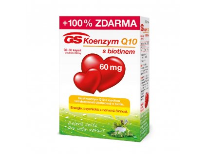 GS Koenzym Q10 s biotinem 60mg 30 30 kapsli min