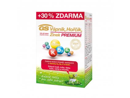 GS Vapnik Horcik Zinek PREMIUM s vitaminem D 100 30 tablet min
