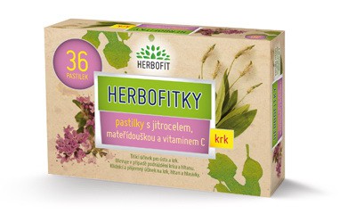 HERBOFITKY s jitrocelem, mateřídouškou a vitaminem C 36 ks