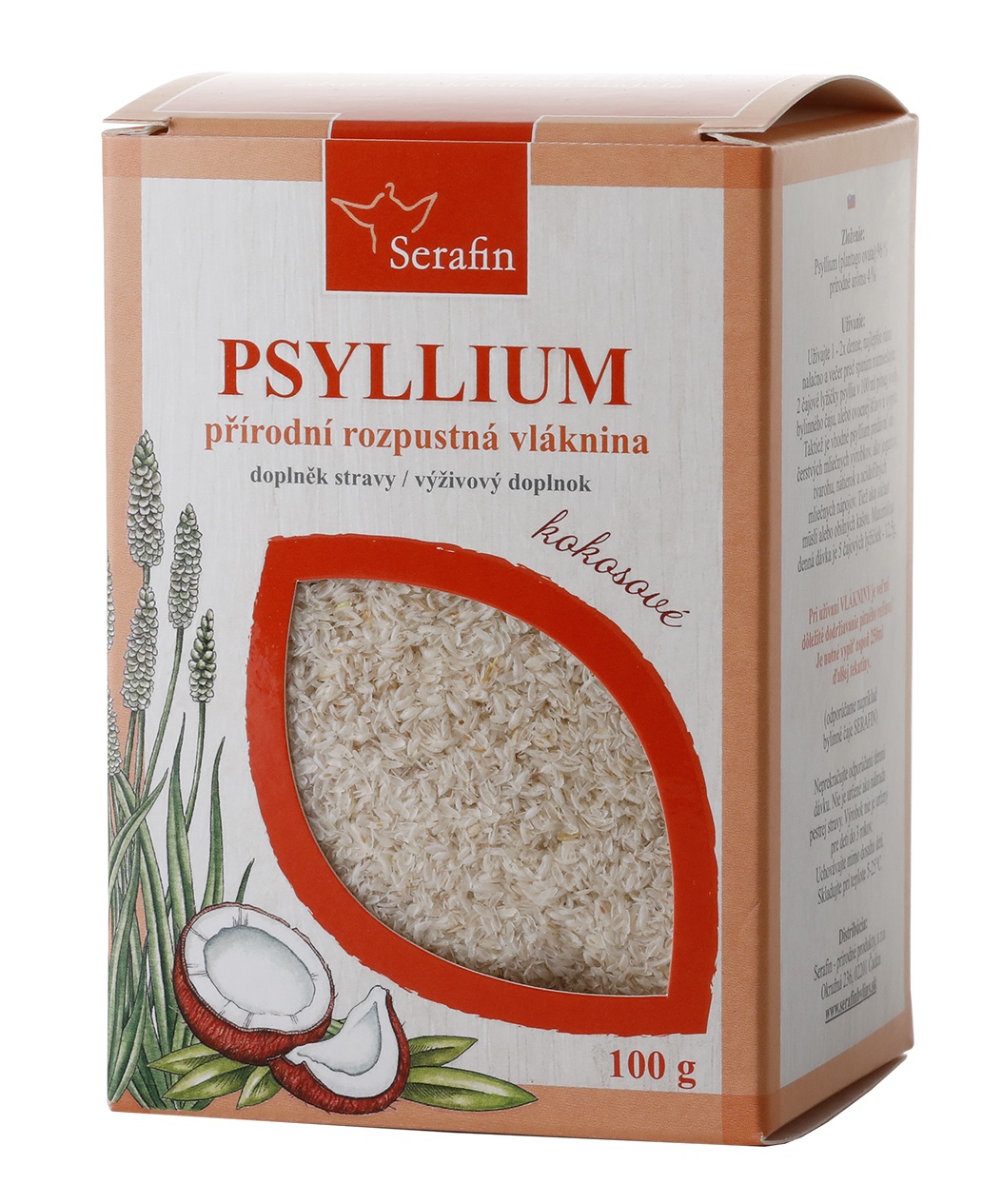 Serafin byliny Psyllium s přírodním aromatem - kokos 100g