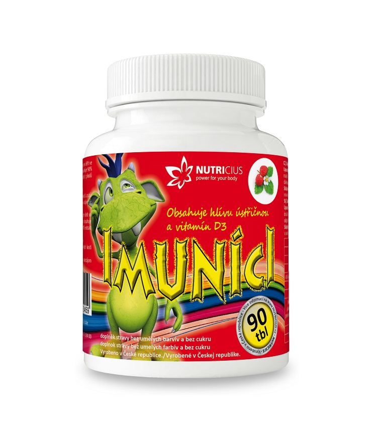 Nutricius Imuníci Hlíva ústřičná s vitamínem D pro děti 90 tablet
