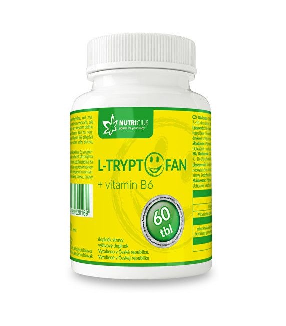 Nutricius L-Tryptofan + vitamín B6 200mg/2.5mg 60 tablet