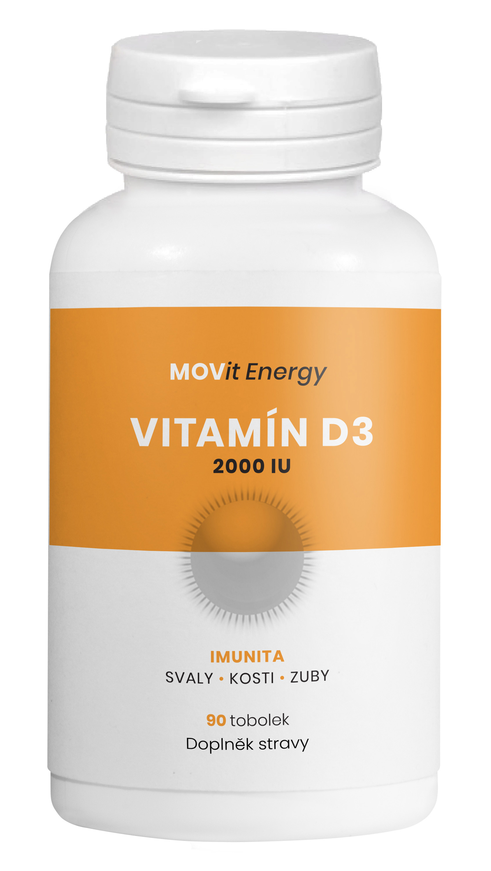 MOVit Energy Vitamin D3 2000 I.U., 50 ucg, 90 kapslí