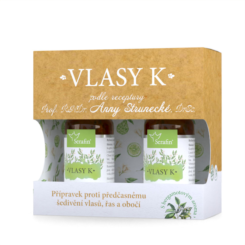 Serafin byliny Serafin Vlasy K - proti předčasnému šedivění 2x50ml