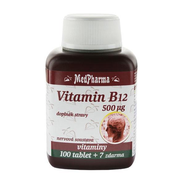 MedPharma Vitamin B12 (kyanokobalamin) 500 µg, 107 tablet