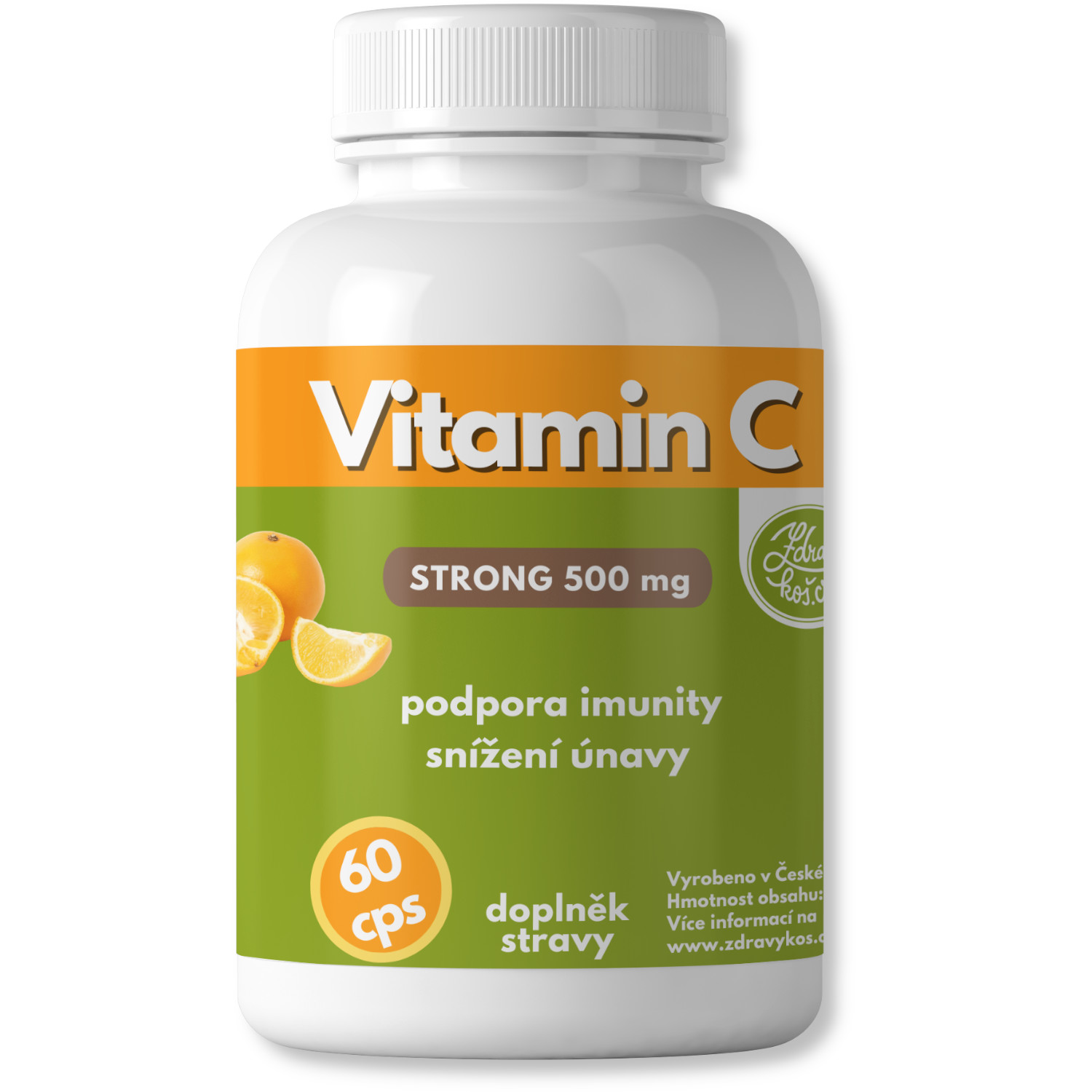 Levně Zdravýkoš Vitamin C STRONG 500mg 60cps