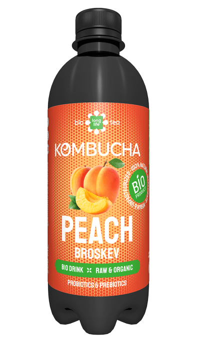 Long Life BIO Kombucha Broskev BIO 6x500ml