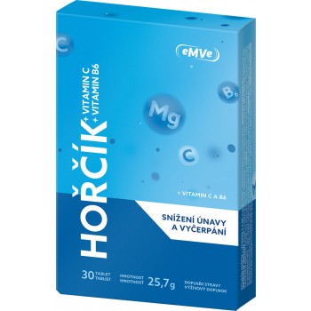 Vitar eMVe Hořčík + vitamin C a B6 30tbl
