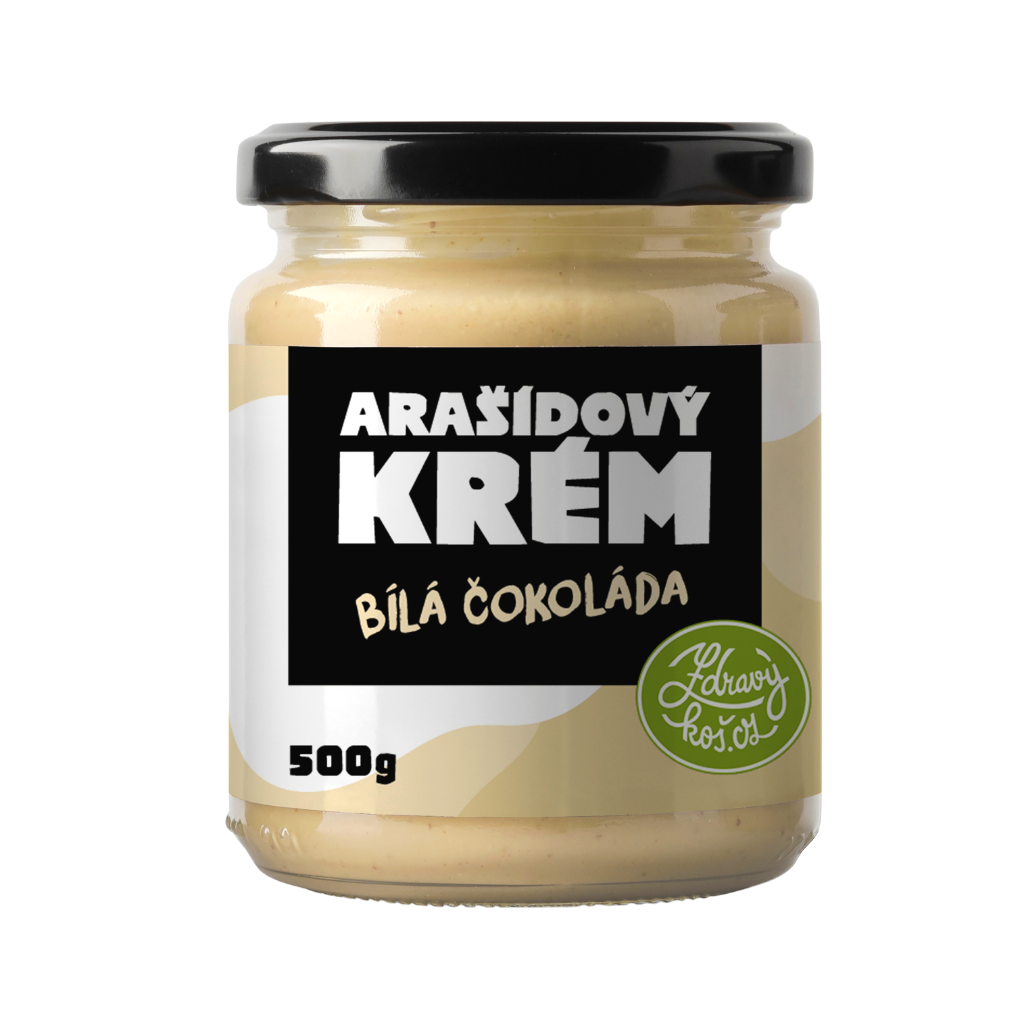 Levně Zdravýkoš Arašídový krém - Bílá čokoláda 500g