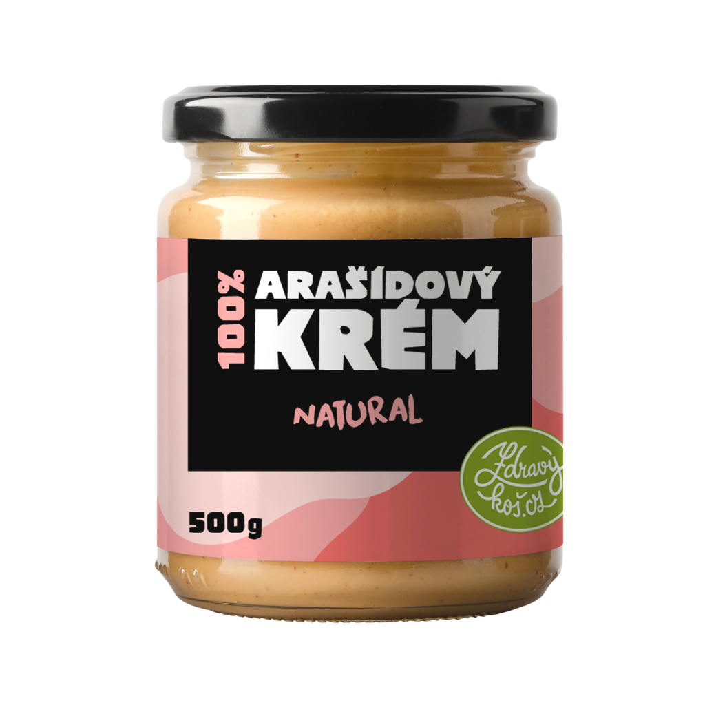 Zdravýkoš Arašídový krém - 100% Natural 500g