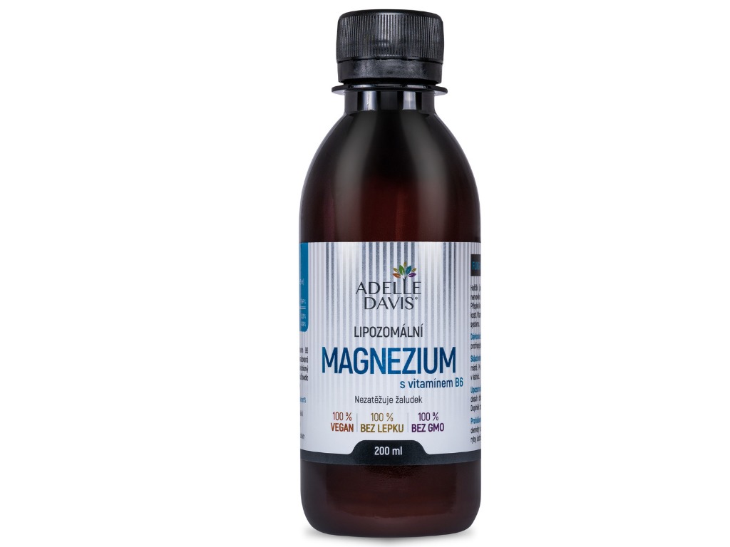 Levně Adelle Davis Lipozomální Magnézium s vitamínem B6, 200 ml