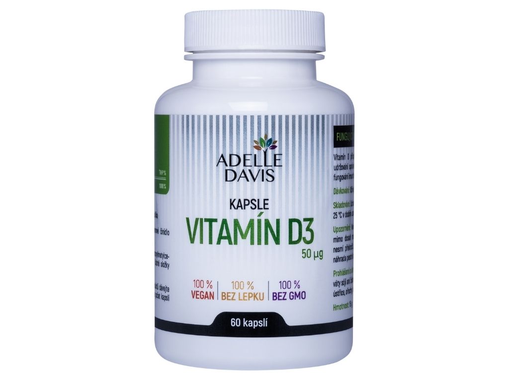 Levně Adelle Davis Vitamín D3, 60 kapslí