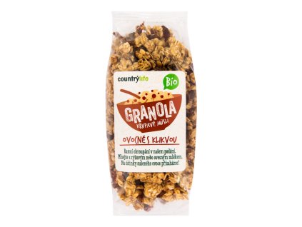 124159 granola krupave musli ovocne s klikvou bio 350g country life