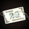 Dřevěná obálka na peníze - narozeniny