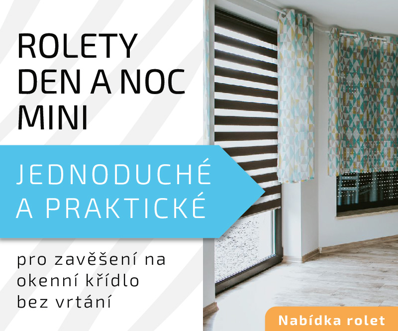 ROLETY DEN A NOC v systému MINI pro zavěšení na okenní křídlo bez vrtání - výroba na míru!