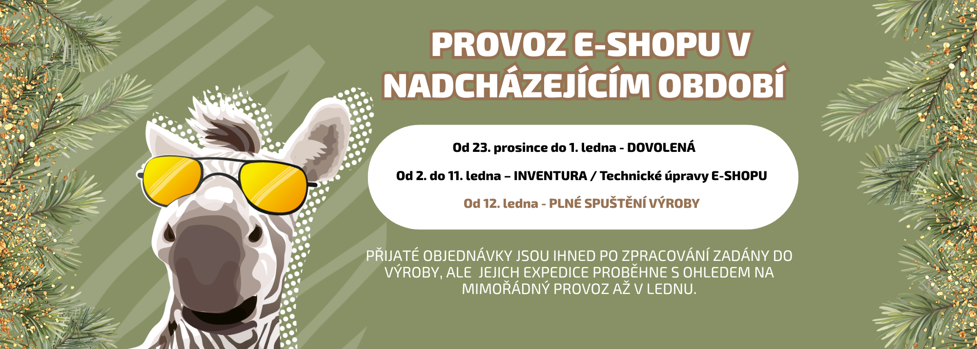 Vánoce-provoz e-shopu