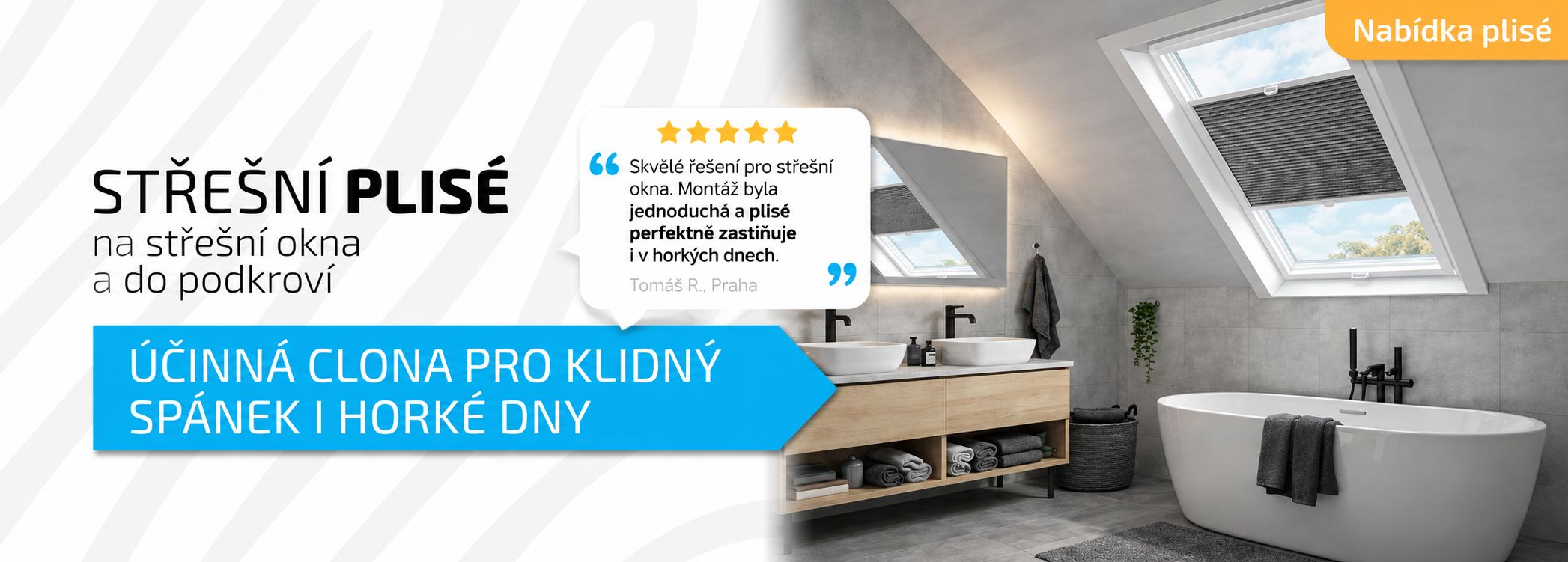 Střešní plissé od ZEBRA-Shop, pro okna VELUX a FAKRO