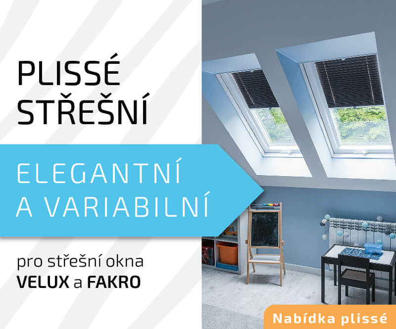 Střešní plissé od ZEBRA-Shop, pro okna VELUX a FAKRO