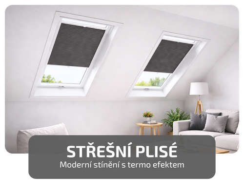 Plisé pro střešní okna_výroba na míru_Zebrashop