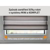 šířka rolety způsob zaměření mini komplet