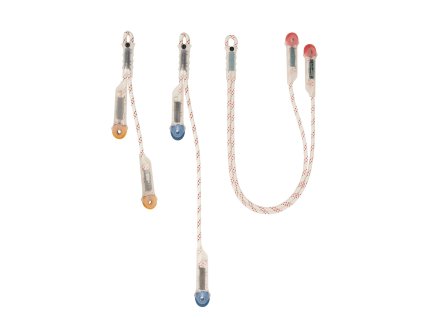 Singing Rock LANYARD "V" (Barva bílá + žlutá, modrá nebo červená oka; k dispozici také v černé, Varianta Lanyard "V" 65/25 cm černý)