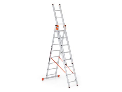 Žebřík trojdílný univerzální s nášlapy ALVE 563101 PREMIUM