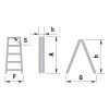 Schůdky oboustranné hliníkové ALVE 9406 FORTE