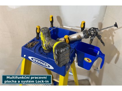 SKLOLAMINÁTOVÉ ŠTAFLE ŘADY 716 - 5 nášlapů, pracovní plocha Lock-in
