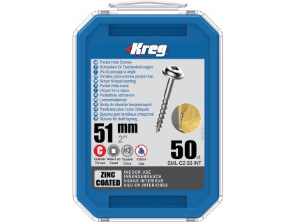 KREG® Vruty 51 mm, 50ks pozinkované, hrubý závit