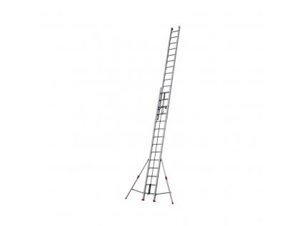 Hliníkový výsuvný žebřík s lanem 4,43m 2x14 příček roller