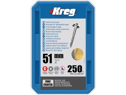 KREG® Vruty 51 mm, 250ks pozinkované, hrubý závit