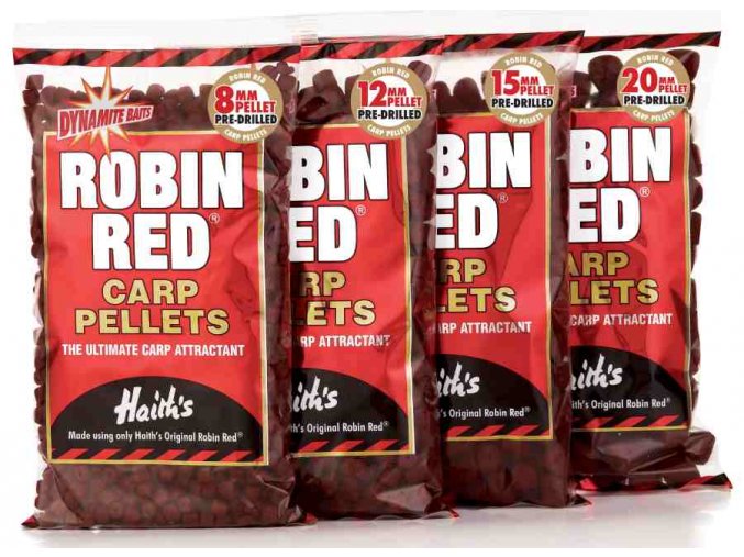 Dynamite Baits Pellets Robin Red 900 g - předvrtané