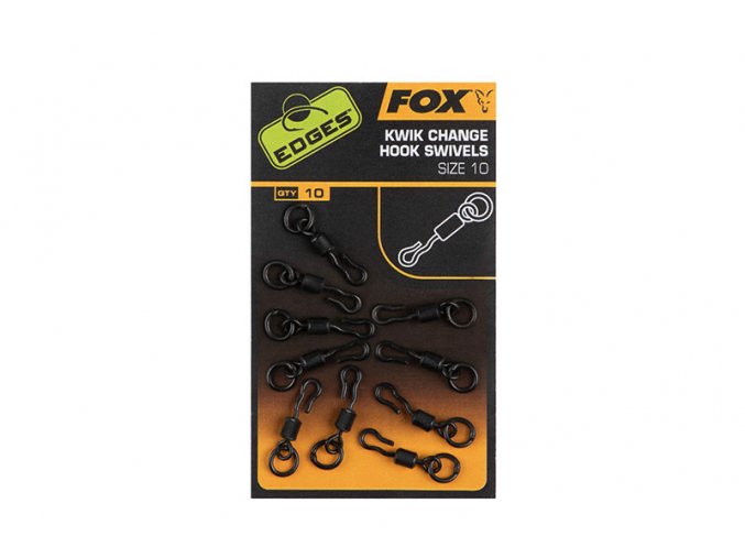 fox kwik change hook swivels size 10